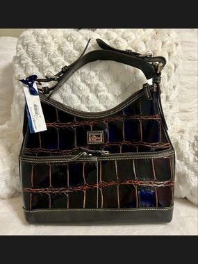 Dooney & Bourke crocodile-embossed leather hobo